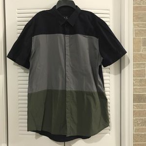 Armani exchange button down shirt .